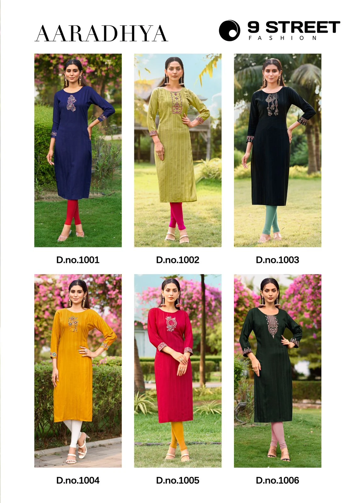 9Street Fashion Aaradhya Rayon Weaving Wholesale Kurtis Catalog — Wholesale Kurtis, MPA wholesale from Surat — view 7